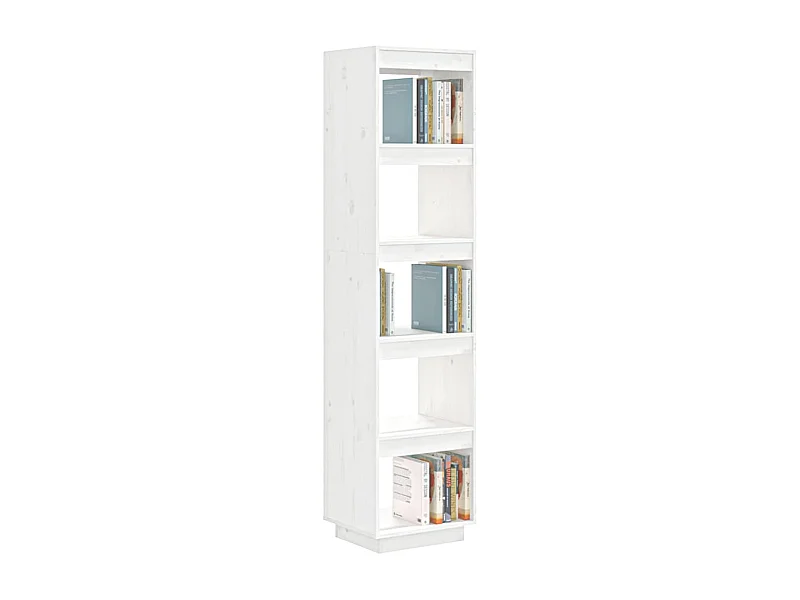 Bibliothèque-Séparateur de pièce Blanc 40x35x167 Pin solide