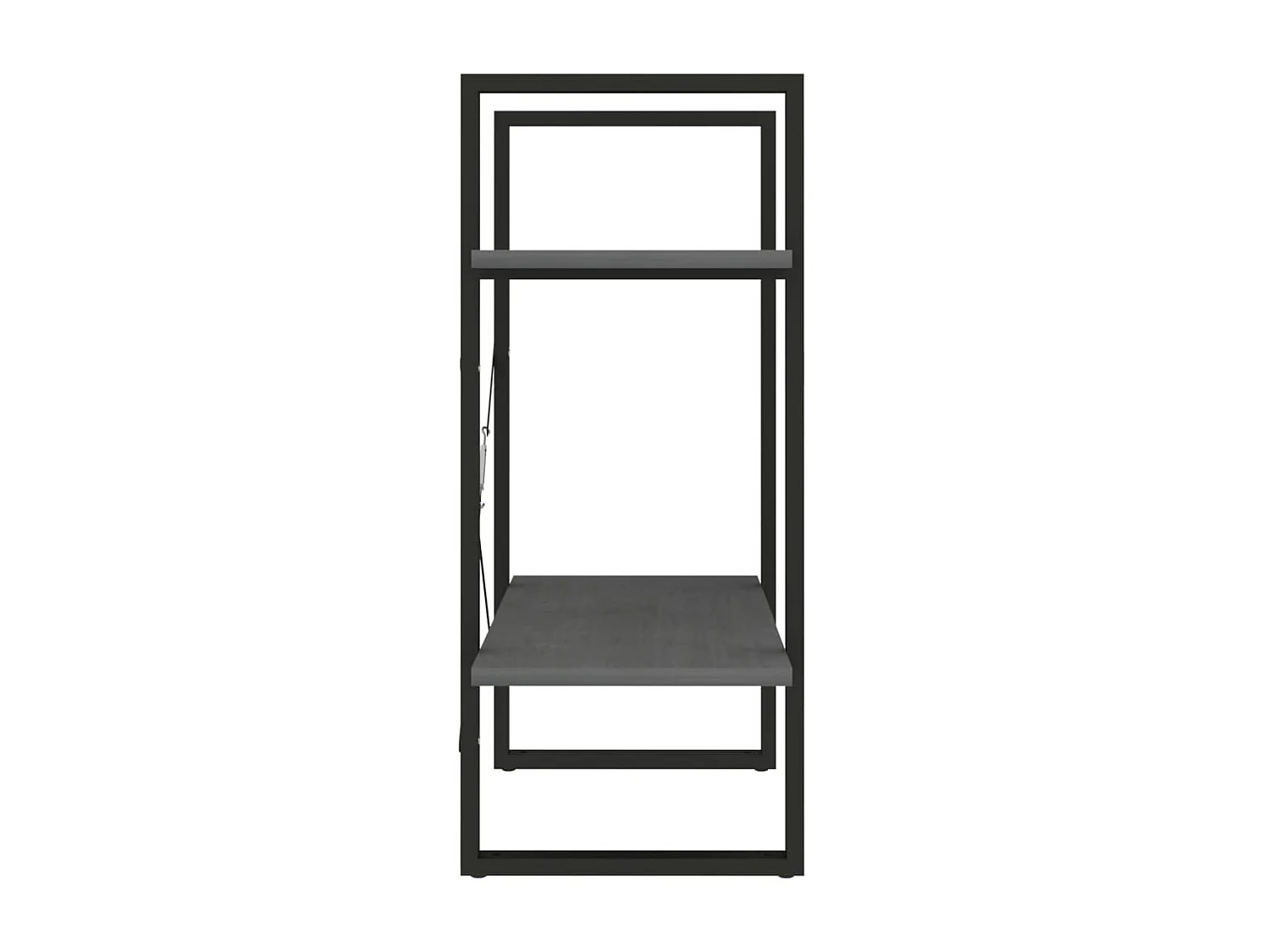 Bibliothèque à 2 niveaux Gris 60x30x70 Bois de pin massif