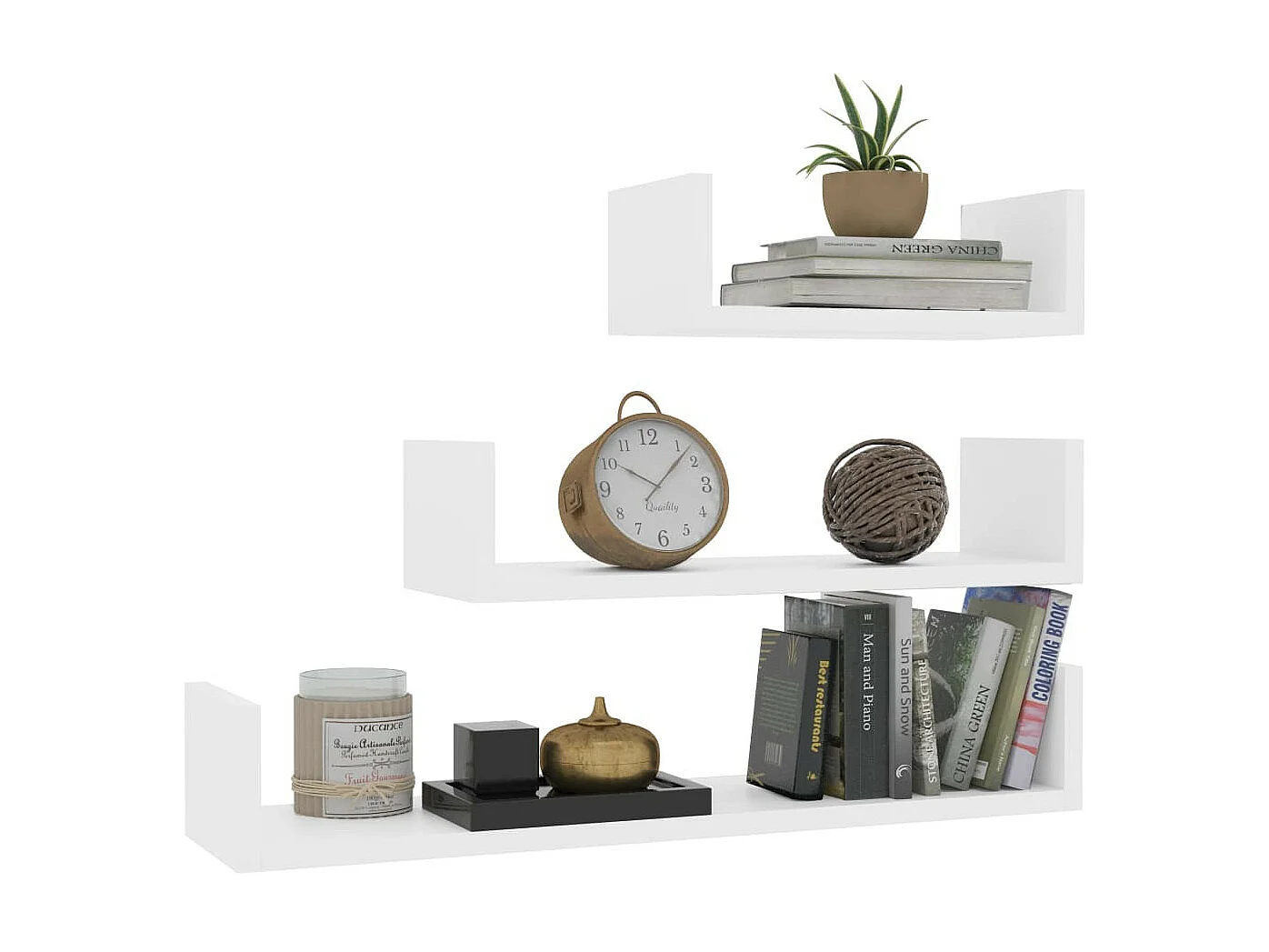Étagères murales 3 pcs Blanc