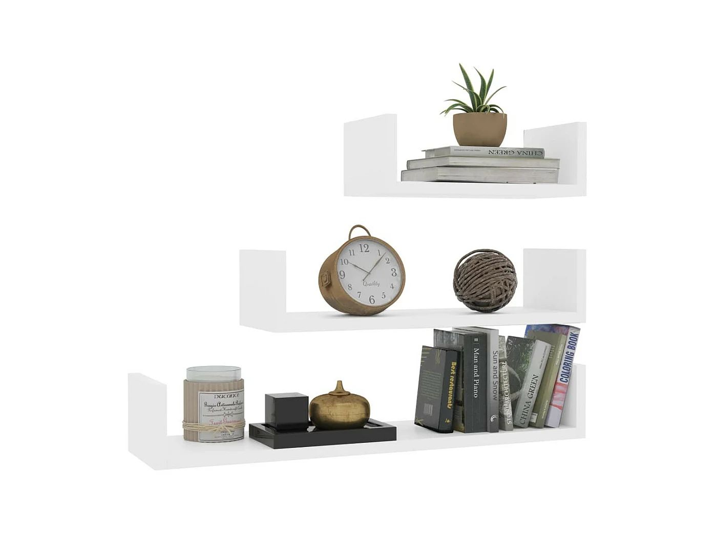 Étagères murales 3 pcs Blanc
