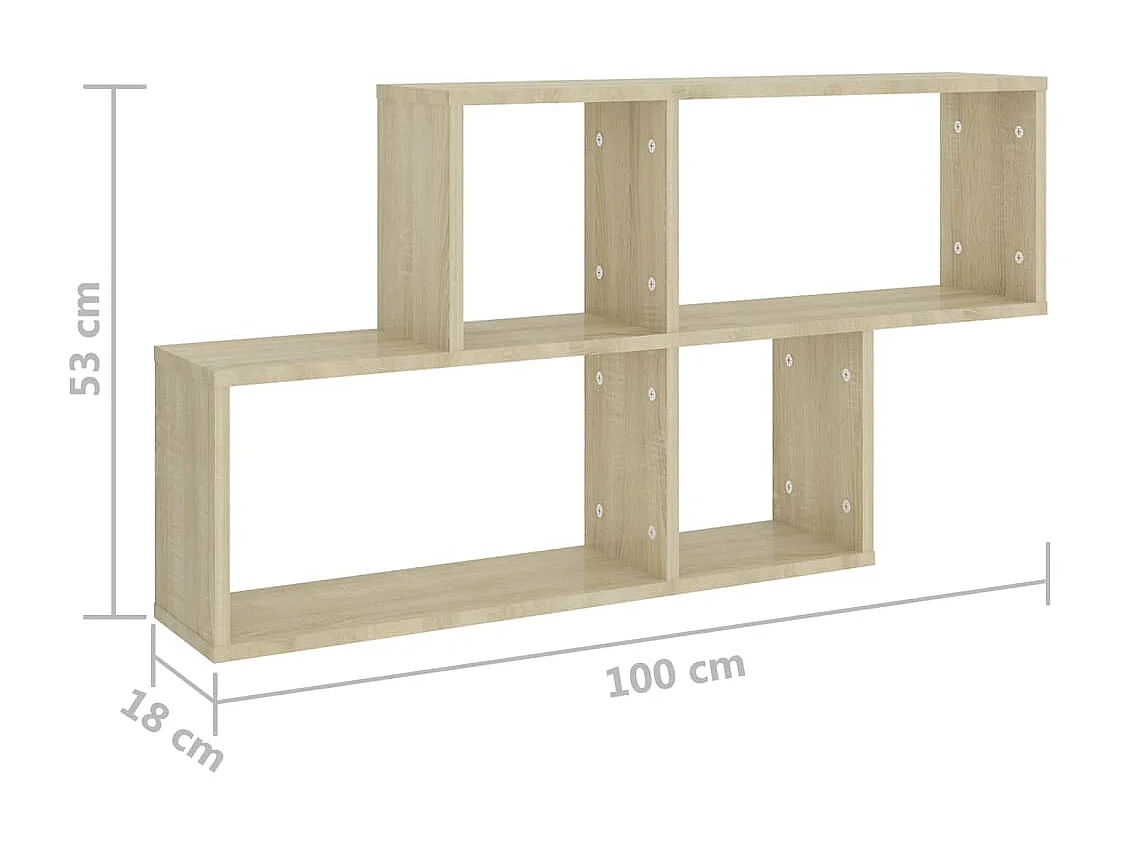 Étagère murale Chêne sonoma 100x18x53