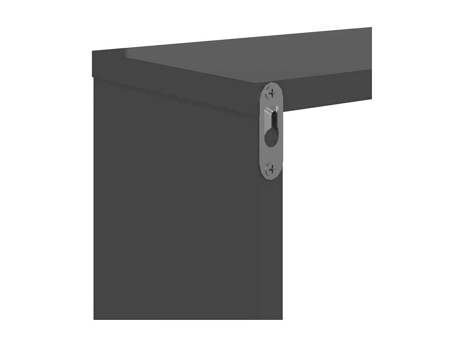 Étagères murales 2 pcs Gris brillant 50x15x50 2