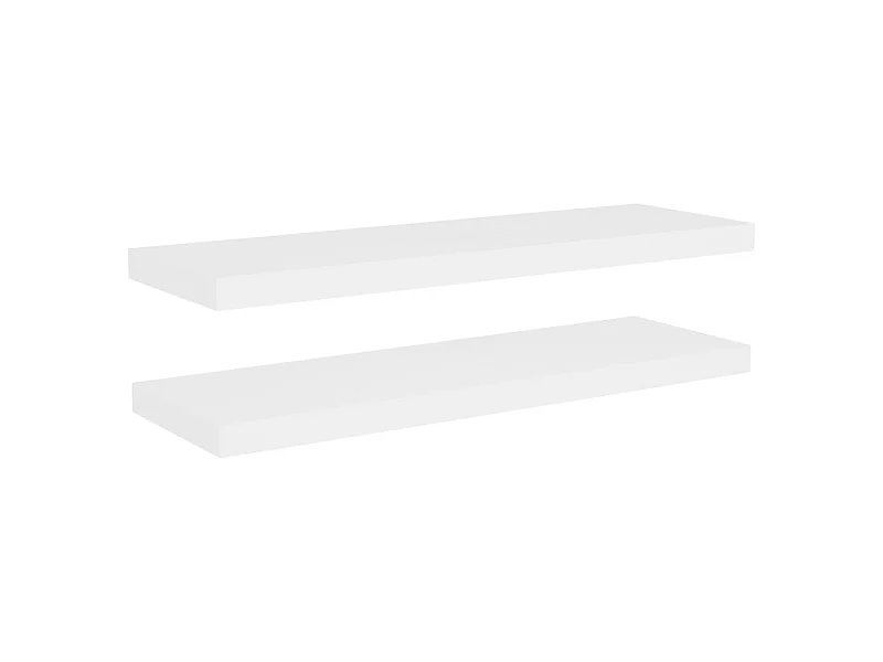 Étagères flottantes 2 pcs Chêne et blanc 80x23,5x3,8 MDF