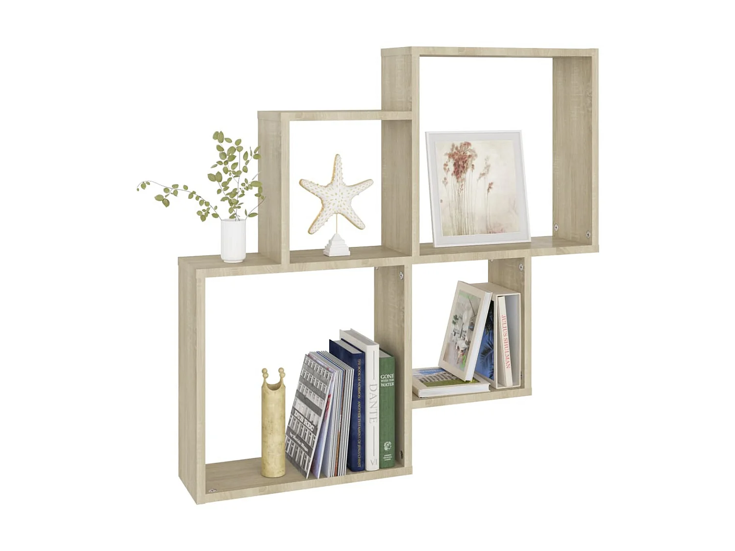 Étagère cube murale Chêne sonoma 80x15x78,5