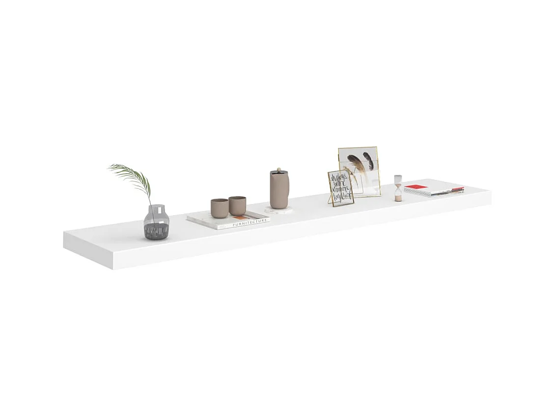 Étagère murale flottante Blanc 120x23,5x3,8 MDF