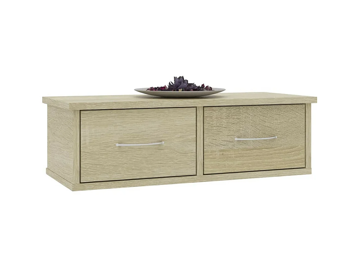 Étagère murale avec tiroirs Chêne sonoma 60x26x18,5