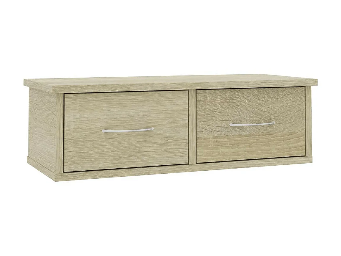 Étagère murale avec tiroirs Chêne sonoma 60x26x18,5