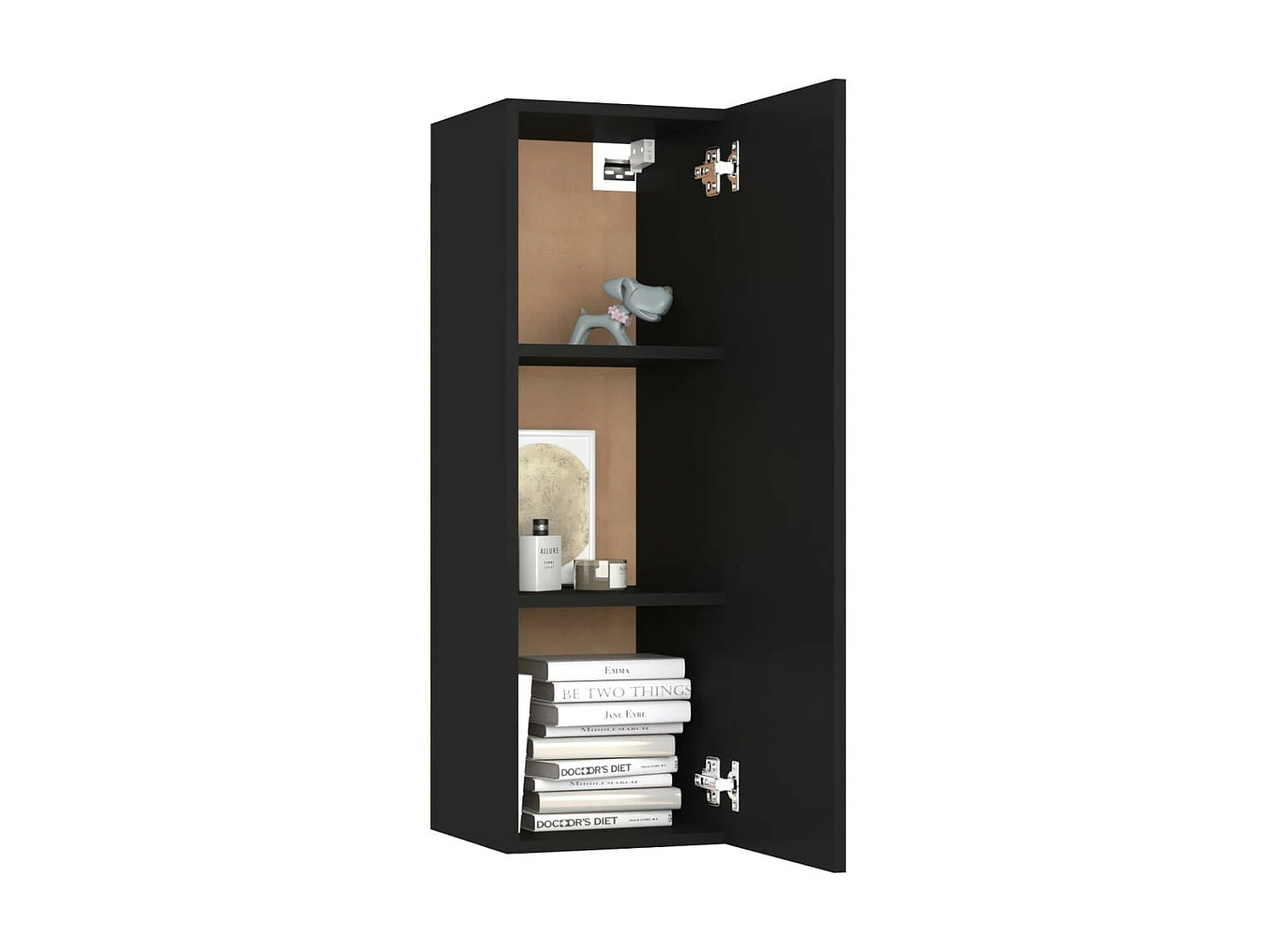 Etagère murale 2 pcs Noir 30,5x30x90