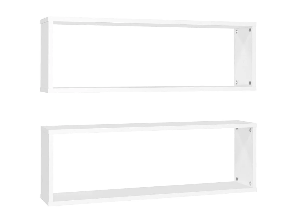 Étagères cube murales 2 pcs Blanc 80x15x26,5