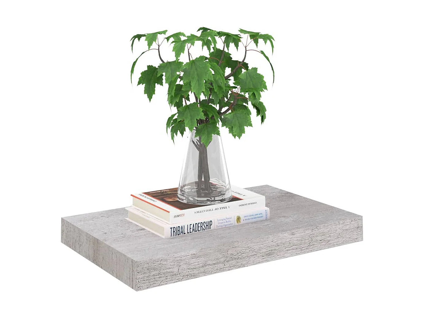 Étagère murale flottante Gris béton 40x23x3,8 MDF