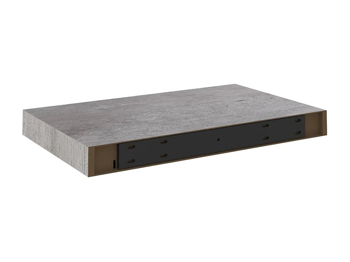 Étagère murale flottante Gris béton 40x23x3,8 MDF