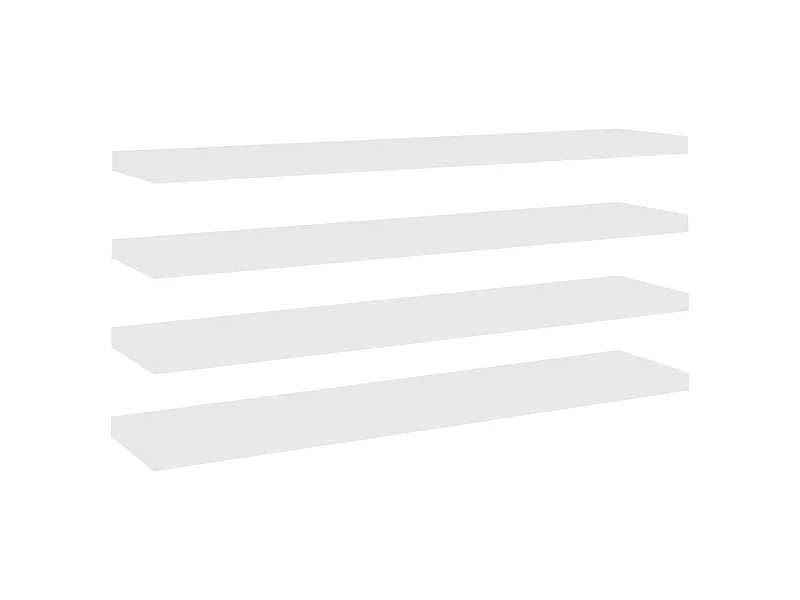 Étagères flottantes 4 pcs Chêne et blanc 120x23,5x3,8 MDF
