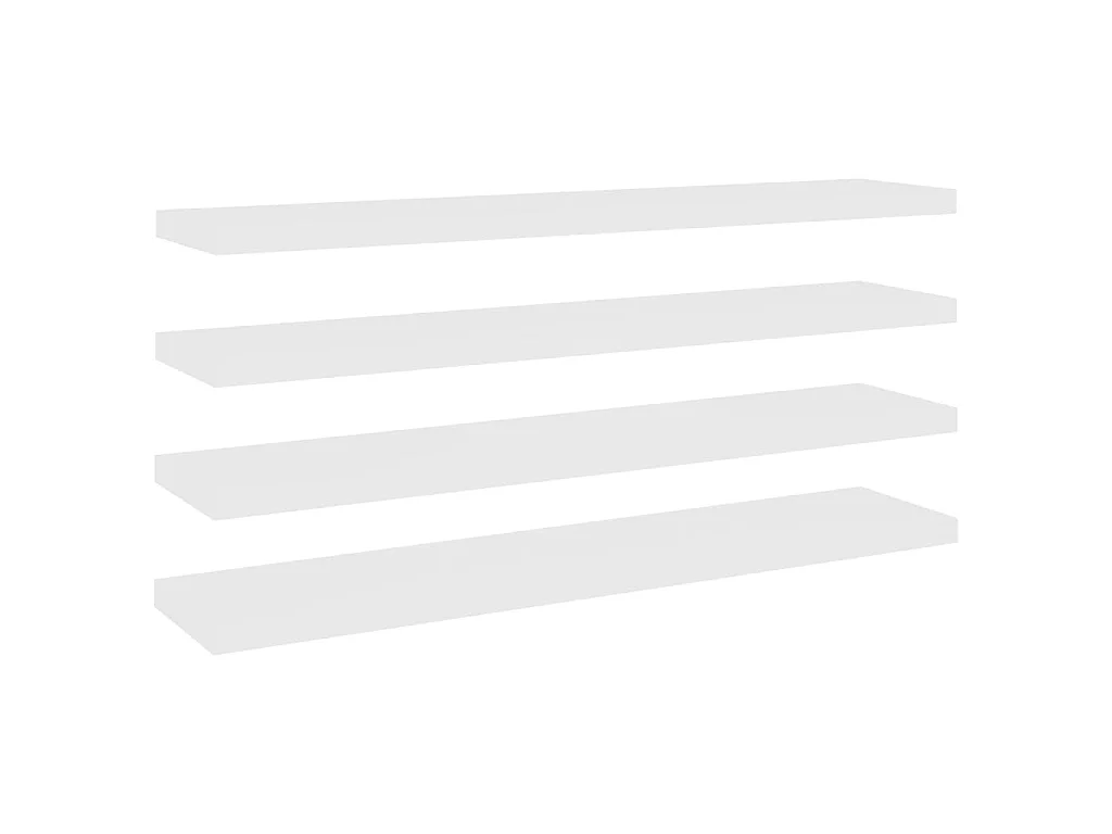 Étagères flottantes 4 pcs Chêne et blanc 120x23,5x3,8 MDF