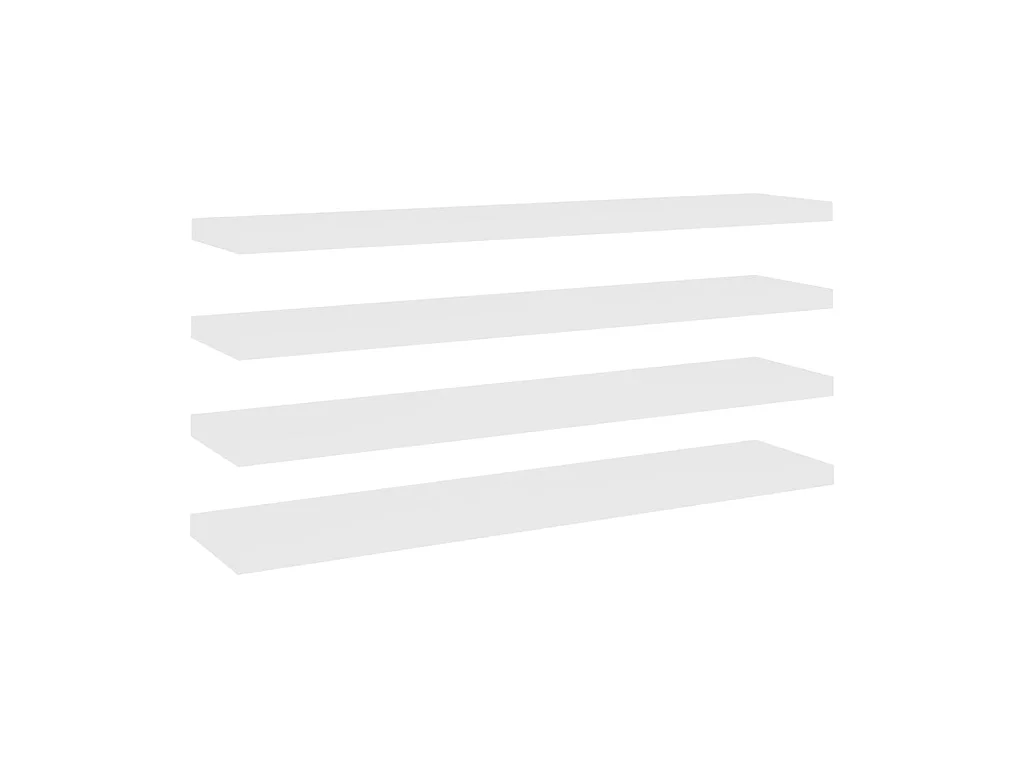 Étagères flottantes 4 pcs Chêne et blanc 120x23,5x3,8 MDF