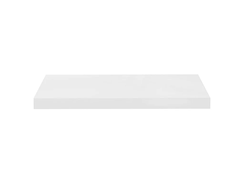 Étagère murale flottante 2 pcs Blanc brillant 60x23,5x3,8 MDF