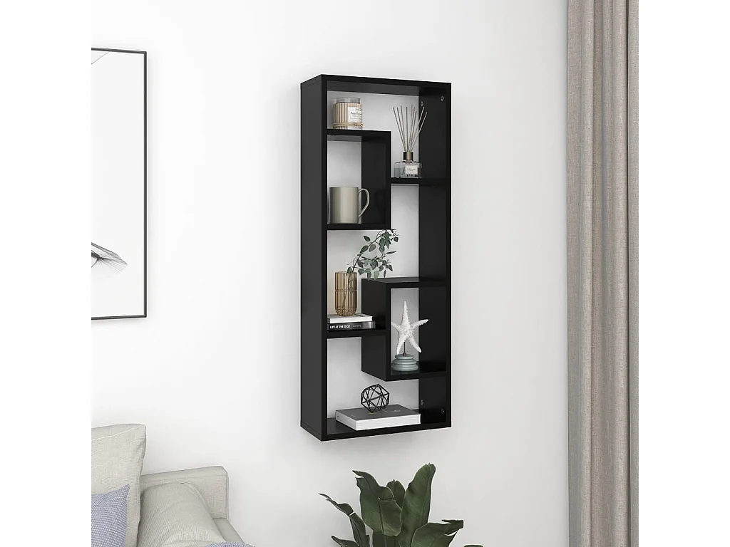 Étagère murale Noir 36x16x90