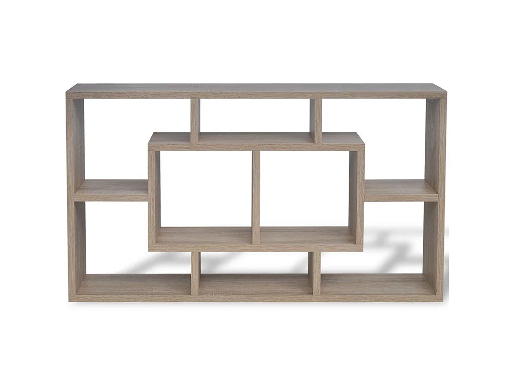 Étagère murale 8 compartiments Couleur de chêne