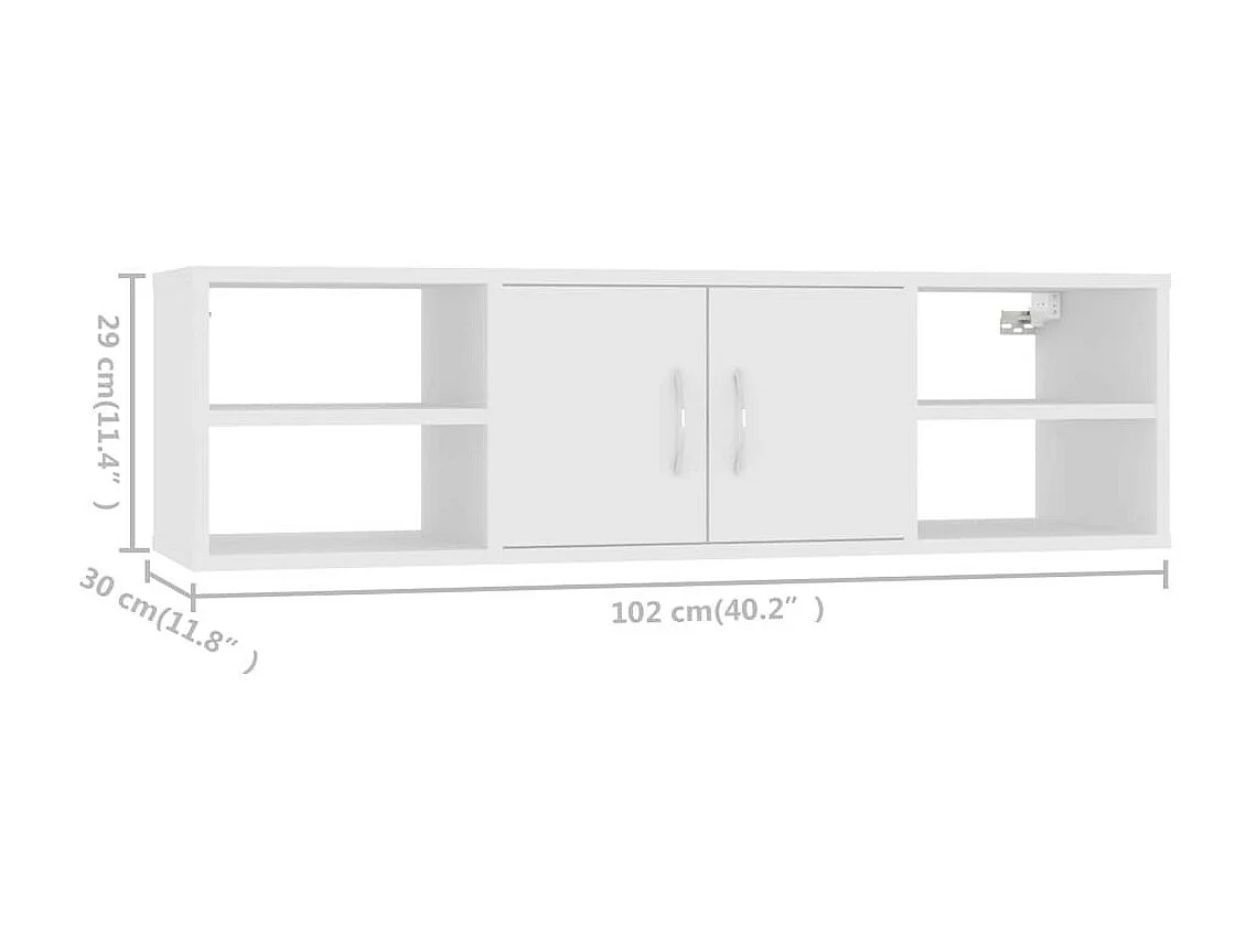 Étagère murale Blanc 102x30x29