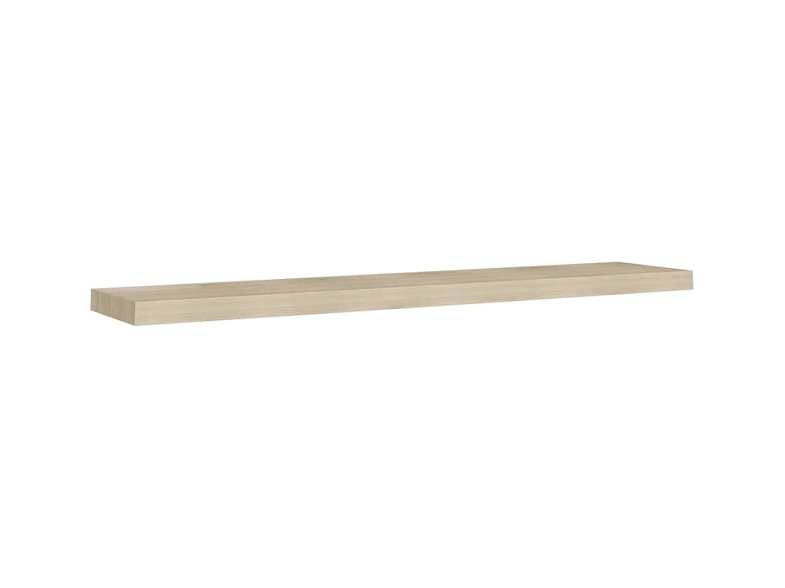 Étagères murales flottantes 2 pcs Chêne 120x23,5x3,8 MDF
