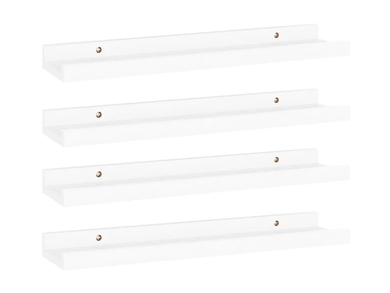 Étagères murales 4 pcs Blanc 40x9x3