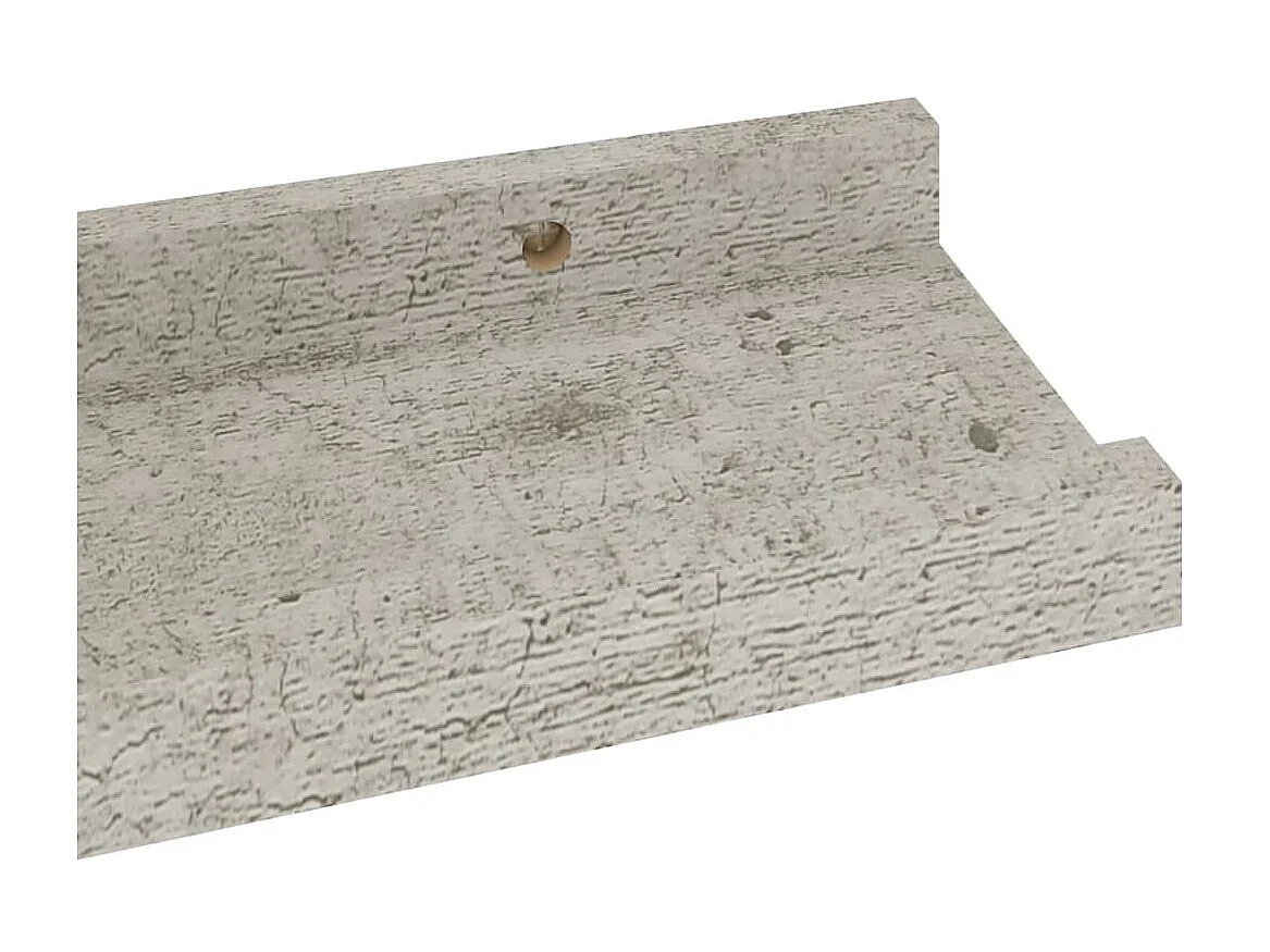 Étagères murales 4 pcs Gris béton 40x9x3