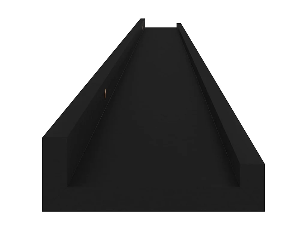 Étagères murales 2 pcs Noir 115x9x3