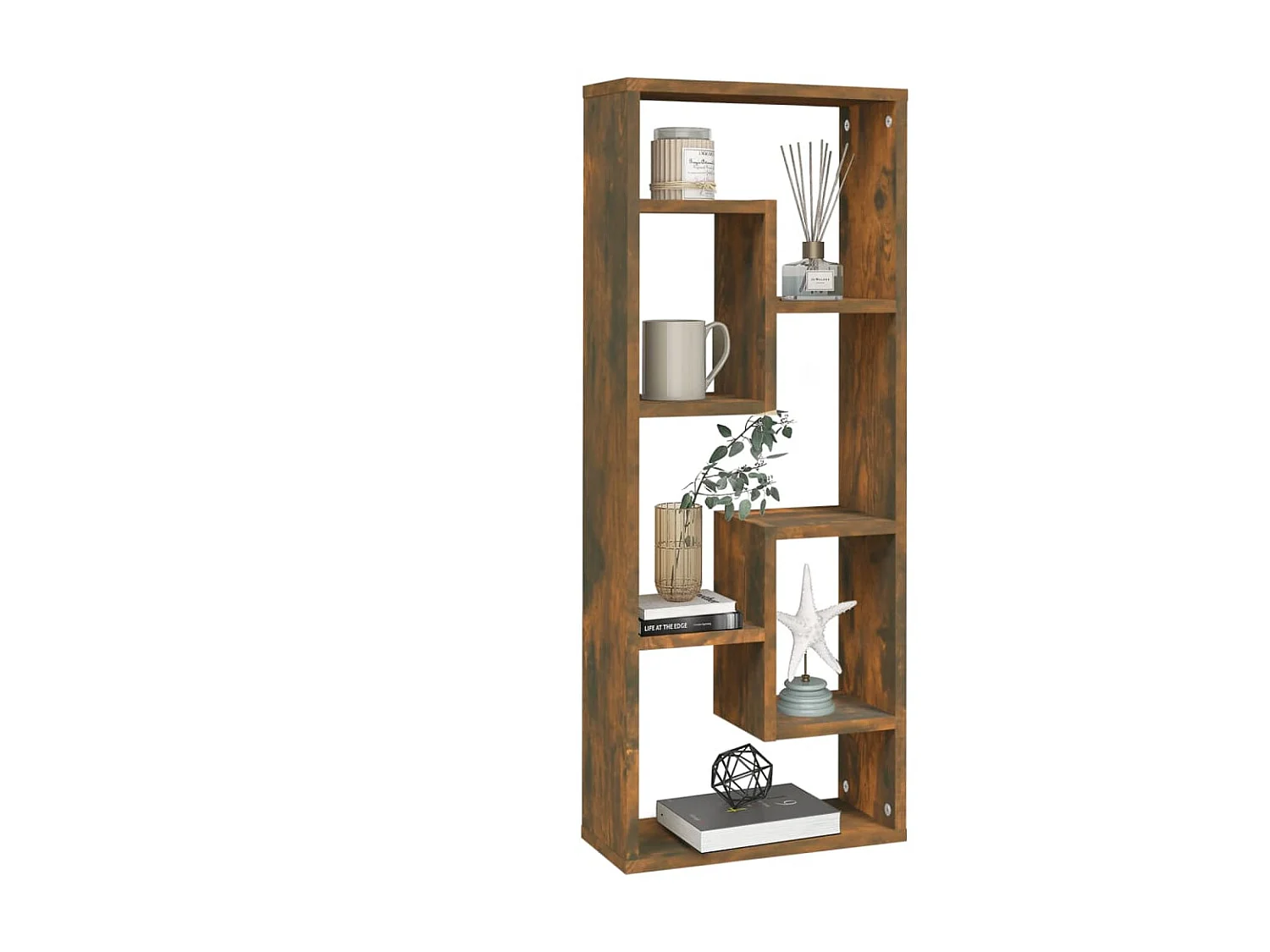 Étagère murale Chêne fumé 36x16x90 Bois d'ingénierie