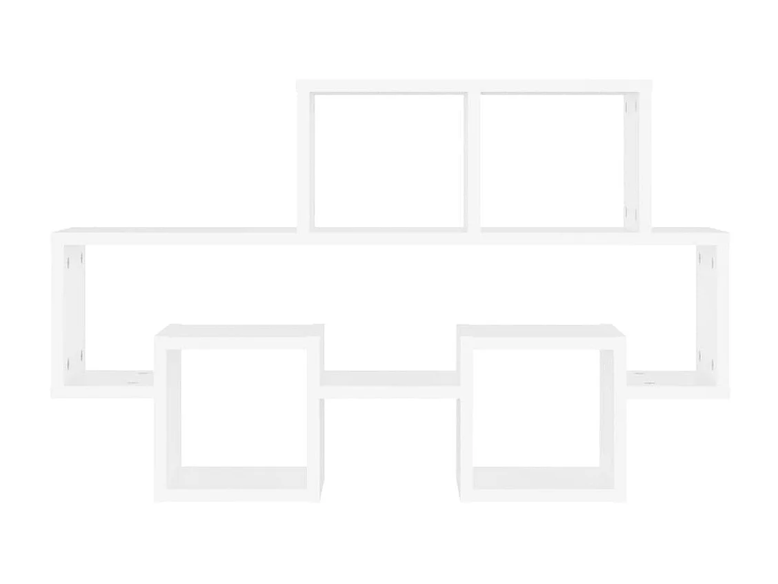 Étagère murale forme d'auto Blanc 82x15x51