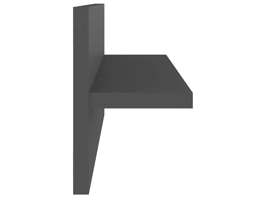 Étagères murales 4 pcs Gris 40x11,5x18