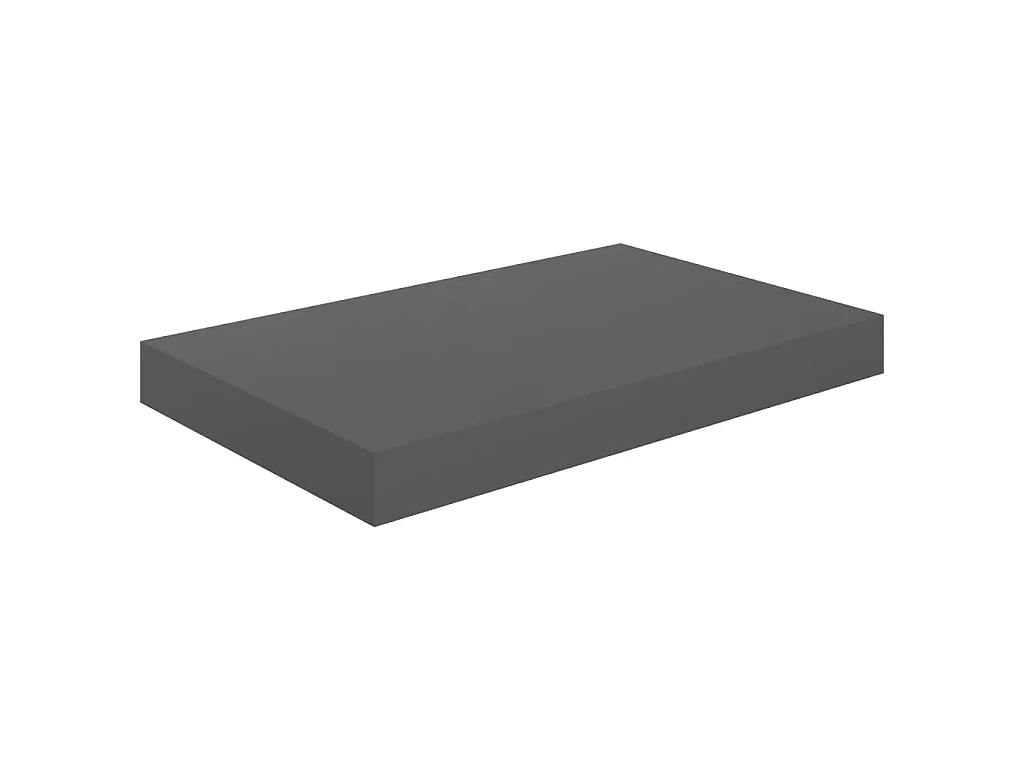 Étagère murale flottante Gris brillant 40x23x3,8 MDF