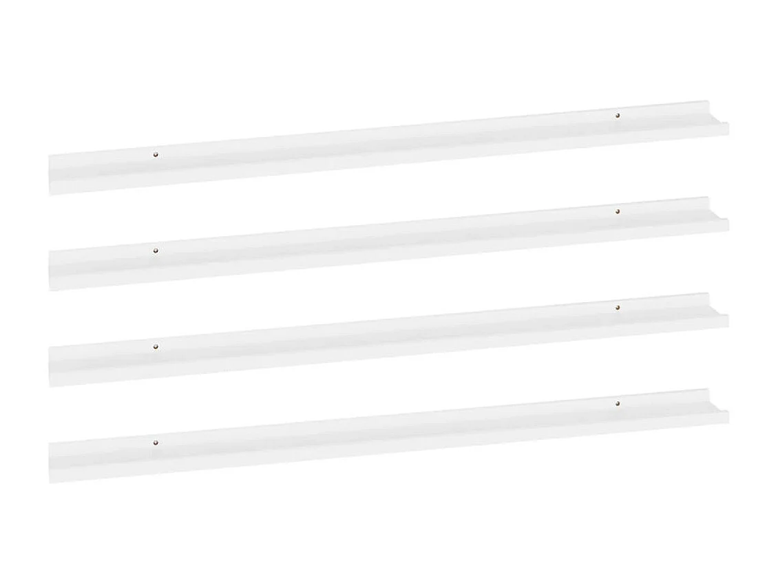 Étagères murales 4 pcs Blanc 115x9x3