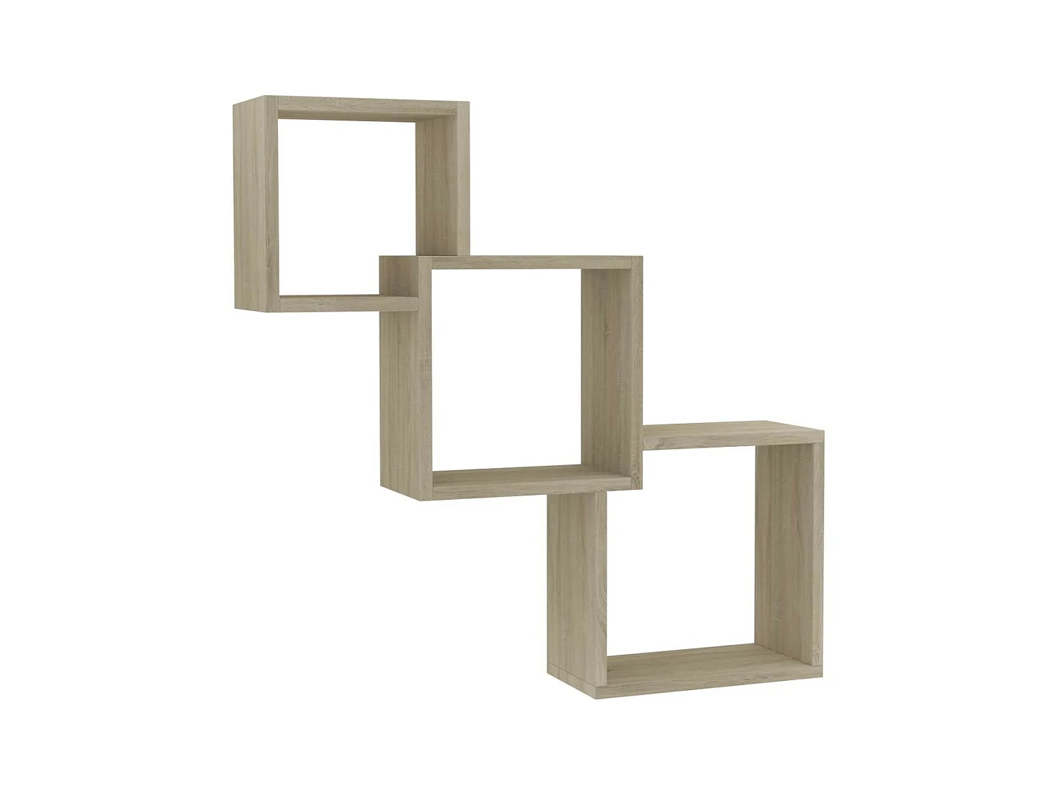 Étagères murales cubiques Chêne sonoma 84,5x15x27
