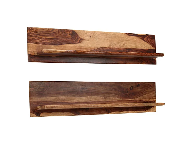 Étagères murales 2 pcs 118 x 26x20 Bois de Sesham massif