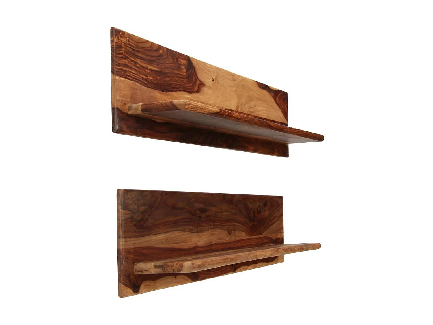 Étagères murales 2 pcs 118 x 26x20 Bois de Sesham massif