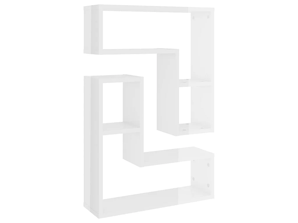 Étagères murales 2 pcs Blanc brillant 50x15x50 2