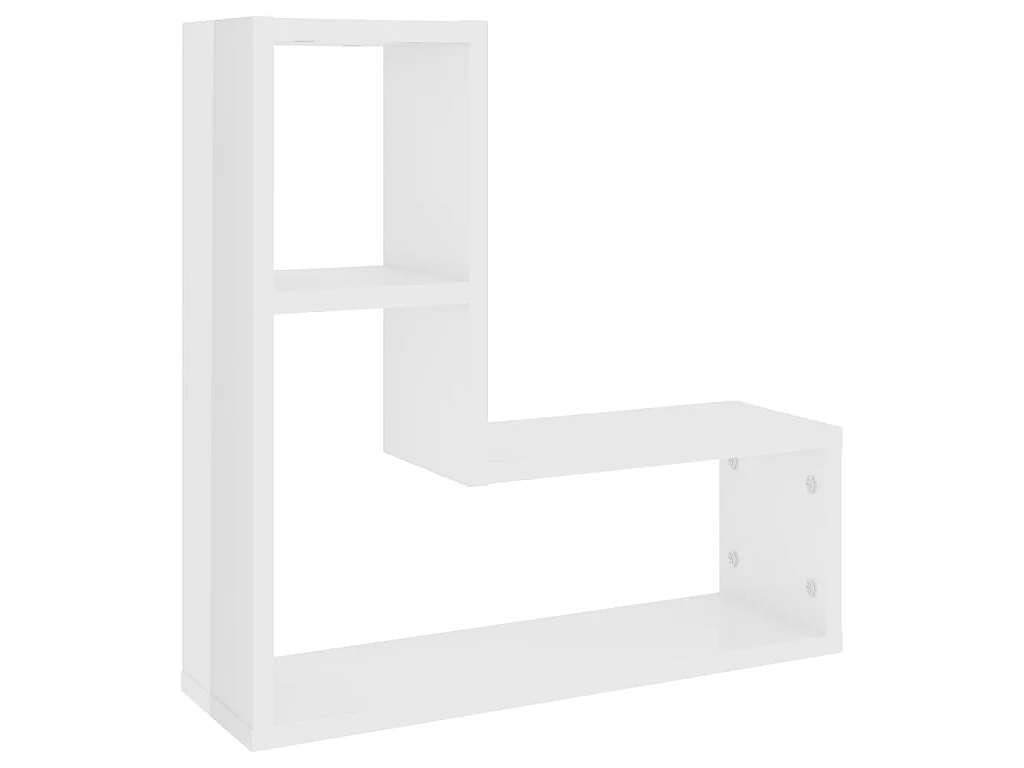 Étagères murales 2 pcs Blanc brillant 50x15x50 2
