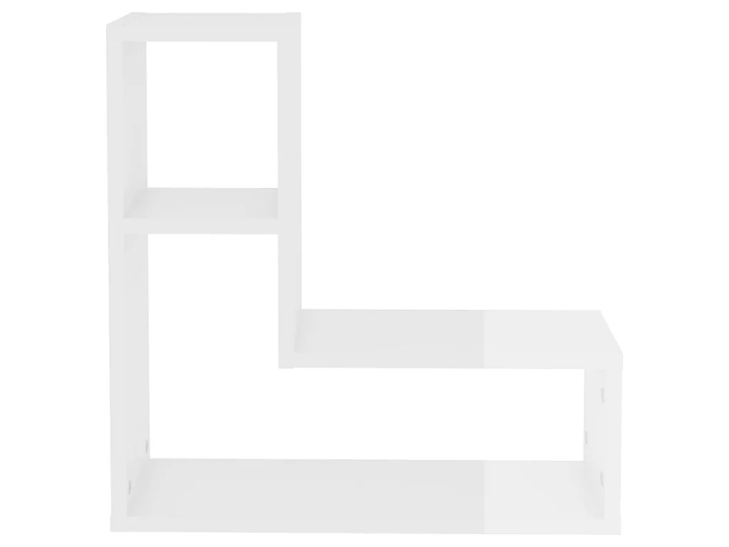 Étagères murales 2 pcs Blanc brillant 50x15x50 2