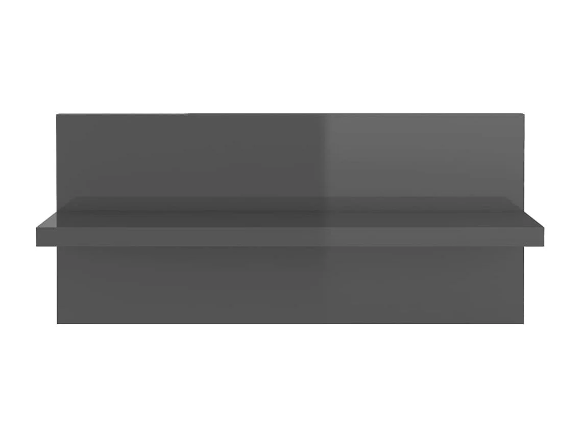 Étagères murales 4 pcs Gris brillant 40x11,5x18