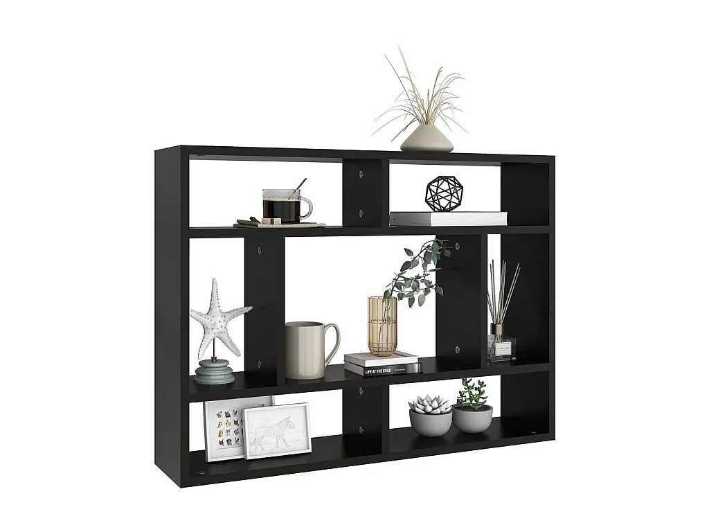 Étagère murale Noir 75x16x55
