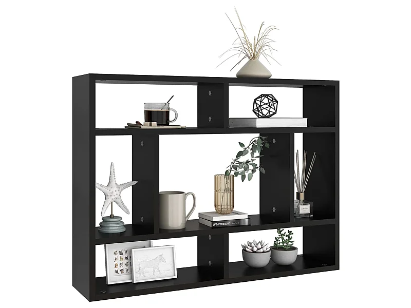 Étagère murale Noir 75x16x55