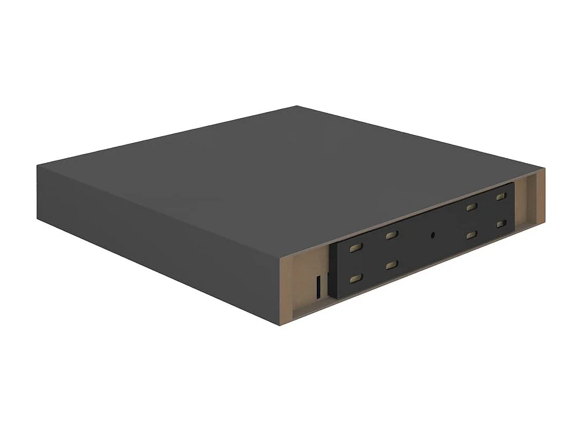 Étagère murale flottante Gris brillant 23x23,5x3,8 MDF
