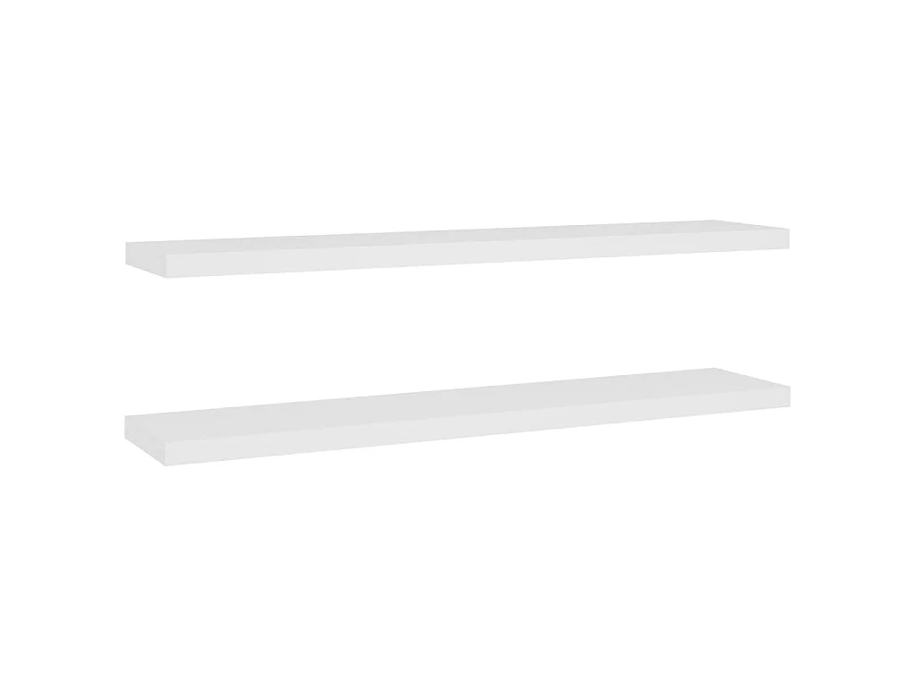 Étagères flottantes 2 pcs Chêne et blanc 120x23,5x3,8 MDF