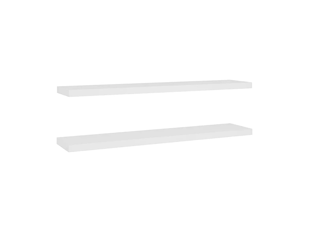 Étagères flottantes 2 pcs Chêne et blanc 120x23,5x3,8 MDF