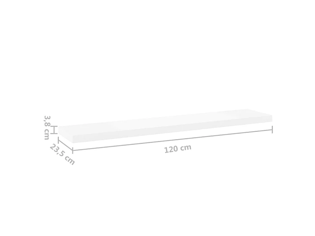 Étagères flottantes 2 pcs Chêne et blanc 120x23,5x3,8 MDF