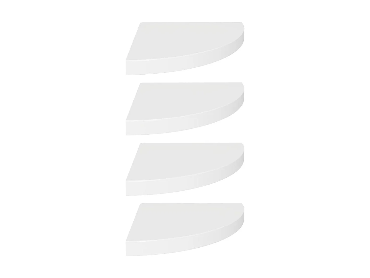 Étagères d'angle flottantes 4 pcs Blanc 35x35x3,8 MDF