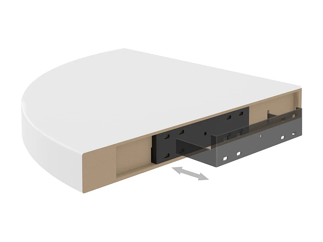 Étagères d'angle flottantes 4 pcs Blanc 35x35x3,8 MDF