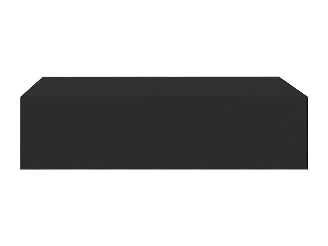 Étagère à tiroir murale Noir 40x23,5x10 MDF