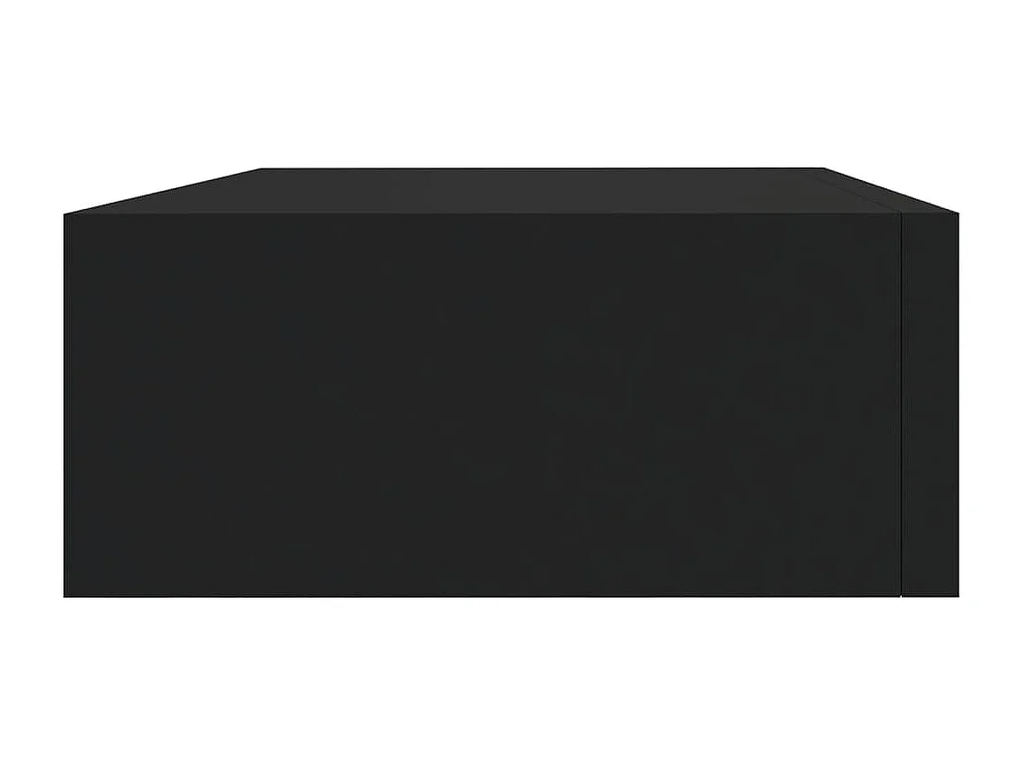 Étagère à tiroir murale Noir 40x23,5x10 MDF
