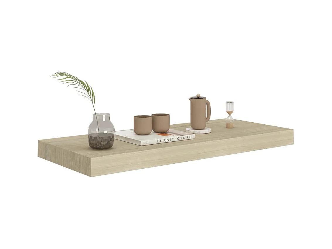 Étagère murale flottante Chêne 60x23,5x3,8 MDF