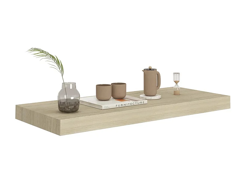 Étagère murale flottante Chêne 60x23,5x3,8 MDF